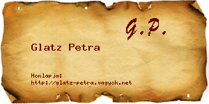 Glatz Petra névjegykártya